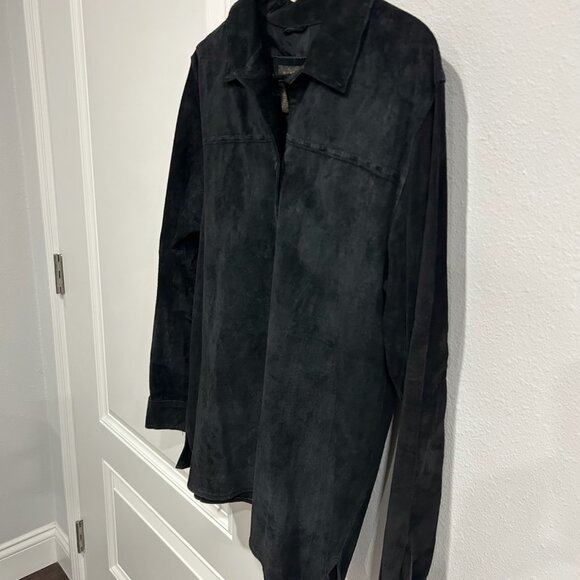 Outfit JPR Mens Genuine Leather Button-Up Shirt Jacket Sz Medium Grunge Shaket - Picture 3 of 9